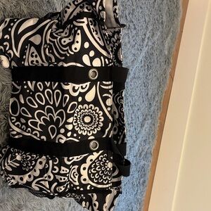 Thirty-One Black and White Patterned Tote
